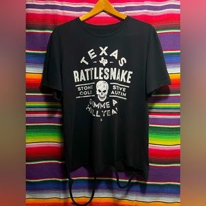 Stone Cold Steve Austin Texas Rattlesnake WWF Distressed Raw Edged T-shirt XXL